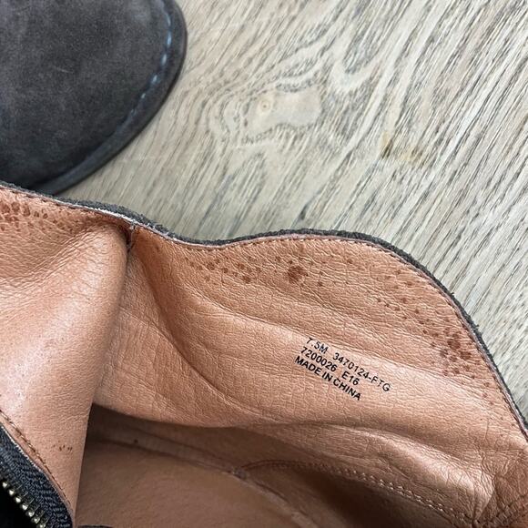 Frye Madeline Short Heeled Western Boots Dark Gray Suede Women’s Size 7.5 - Picture 10 of 10